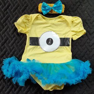 Baby Girl 2PC Minion Tutu Dress Costume